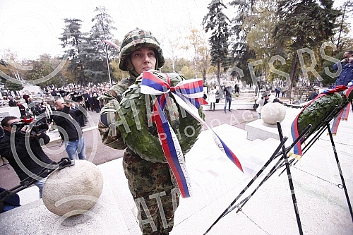 At the Memorial Ossuary of the Defenders of Belgrade in the First World War at the New Cemetery, Armistice Day in the First World War was marked.Kod Spomen-kosturnice branilaca Beograda u Prvom svetskom ratu na Novom groblju, obelezen je Dan primir