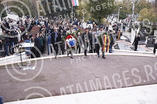 At the Memorial Ossuary of the Defenders of Belgrade in the First World War at the New Cemetery, Armistice Day in the First World War was marked.Kod Spomen-kosturnice branilaca Beograda u Prvom svetskom ratu na Novom groblju, obelezen je Dan primir