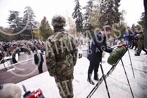 At the Memorial Ossuary of the Defenders of Belgrade in the First World War at the New Cemetery, Armistice Day in the First World War was marked.Kod Spomen-kosturnice branilaca Beograda u Prvom svetskom ratu na Novom groblju, obelezen je Dan primir