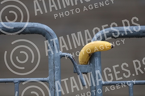 Street artist and architect Andrej Josifovski, better known as the Pianist, set up a new, unusual installation in front of the National Assembly of Serbia as part of the 