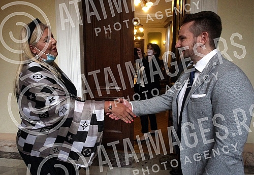 Meeting of PUPS MP Stefan Krkobabic with the delegation of women's entrepreneurship of the Serbian Chamber of Commerce.Sastanak poslanika PUPS Stefana Krkobabica sa delegacijom zenskog preduzetnitva Privredne komore Srbije. 