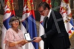 On the occasion of Vidovdan, the President of the Republic of Serbia, Aleksandar Vucic, presented decorations to deserving individuals and institutions.Predsednik Republike Srbije Aleksandar Vucic urucio je povodom Vidovdana odlikovanja zasluznim p