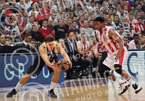 Utakmica cetvrtog kola (4.) Evrolige odigrana u Kombank areni izmedju KK Crvena zvezda Telekom i Fenerbahce Istanbul (4th Round Euroleague Regular season - BC Crvena zvezda Telekom vs Fenerbahce Istanbul).