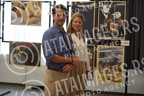 Prince Filip Karadjordjevic and Princess Danica Karadjordjevic at the Film Center of Serbia exhibition 
