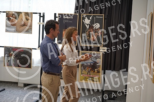 Prince Filip Karadjordjevic and Princess Danica Karadjordjevic at the Film Center of Serbia exhibition 