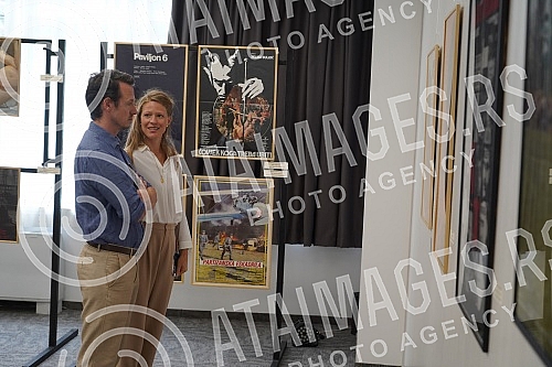 Prince Filip Karadjordjevic and Princess Danica Karadjordjevic at the Film Center of Serbia exhibition 
