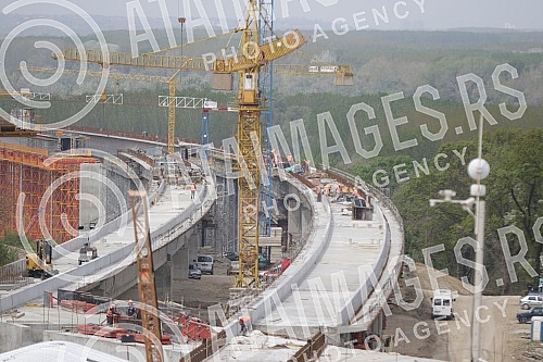 Works on the construction of the Belgrade-Budapest high-speed railway (section Stara Pazova-Novi Sad).Radovi na izgradnji brze pruge Beograd-Budimpesta (deonica Stara Pazova-Novi Sad).