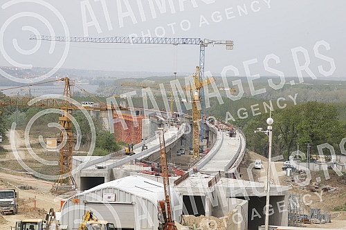 Works on the construction of the Belgrade-Budapest high-speed railway (section Stara Pazova-Novi Sad).Radovi na izgradnji brze pruge Beograd-Budimpesta (deonica Stara Pazova-Novi Sad).