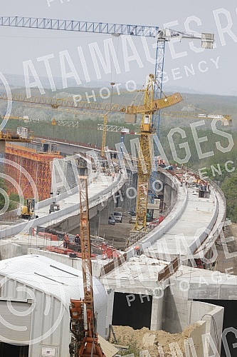 Works on the construction of the Belgrade-Budapest high-speed railway (section Stara Pazova-Novi Sad).Radovi na izgradnji brze pruge Beograd-Budimpesta (deonica Stara Pazova-Novi Sad).
