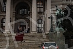 The man P.B. broke the protective fence in front of the National Assembly of the Republic of Serbia with a Toyota rav 4 car, threatening 