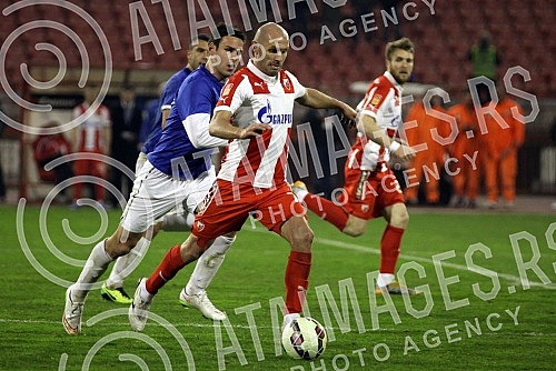 Utakmica 20-og kola Jelen Super Lige odigrane u Beogradu na stadionu `Rajko Mitic` izmedju FK Crvena Zvezda i FK Napredak. 