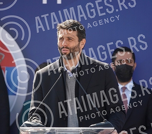 The President of the Republic of Serbia, Aleksandar Vucic, attended the celebration of the beginning of works on the section of the road New Belgrade - Surcin (continuation of the highway E-763 Milos Veliki).Predsednik Republike Srbije Aleksandar V