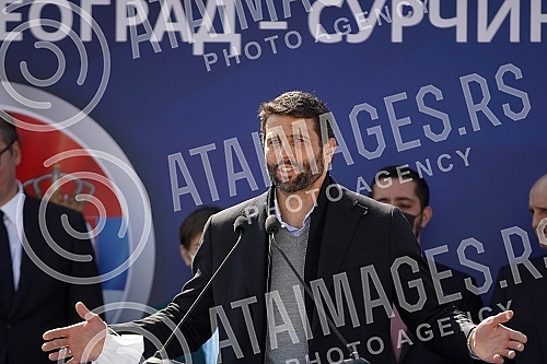 The President of the Republic of Serbia, Aleksandar Vucic, attended the celebration of the beginning of works on the section of the road New Belgrade - Surcin (continuation of the highway E-763 Milos Veliki).Predsednik Republike Srbije Aleksandar V