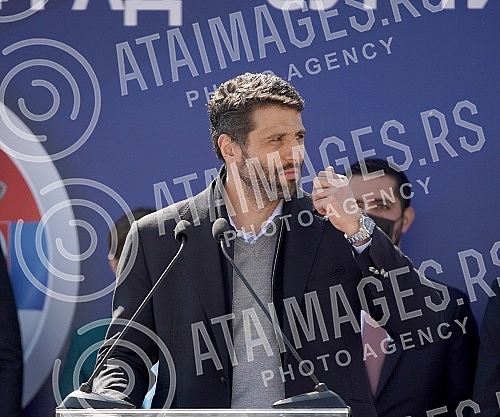 The President of the Republic of Serbia, Aleksandar Vucic, attended the celebration of the beginning of works on the section of the road New Belgrade - Surcin (continuation of the highway E-763 Milos Veliki).Predsednik Republike Srbije Aleksandar V