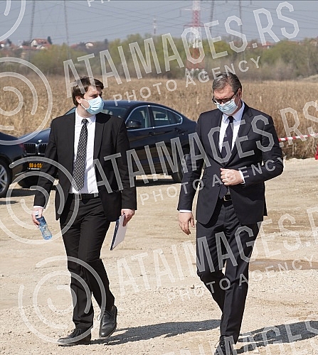 The President of the Republic of Serbia, Aleksandar Vucic, attended the celebration of the beginning of works on the section of the road New Belgrade - Surcin (continuation of the highway E-763 Milos Veliki).Predsednik Republike Srbije Aleksandar V