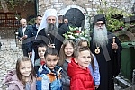 After the service in the Cathedral, His Holiness Serbian Patriarch Porfirije, accompanied by Metropolitan Hrizostom of Daborbosna, bishops, priests and numerous people, walked through the center of Sarajevo, from the Cathedral to the Old Church in Ba
