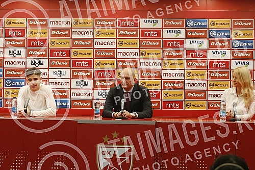 One of the most talented football players in Europe - Nemanja Motika signed a four-year contract with the Red Star, and today he was officially presented at the Media Center of the Rajko Mitic Stadium.Jedan od najtalentovanijih fudbalera u Evropi 