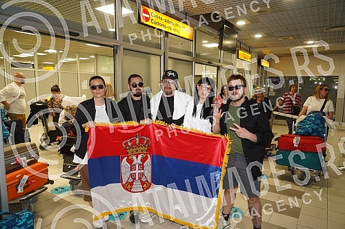 Return of Ana Djuric Konstrakte and the Serbian delegation from Italy, where she took 5th place in the Eurovision Song Contest held in Turin.Povratak Ane Djuric Konstrakte i srpska delegacija iz Italije, gde je na izboru za Pesmu Evrovizije odrzano