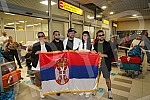 Return of Ana Djuric Konstrakte and the Serbian delegation from Italy, where she took 5th place in the Eurovision Song Contest held in Turin.Povratak Ane Djuric Konstrakte i srpska delegacija iz Italije, gde je na izboru za Pesmu Evrovizije odrzano