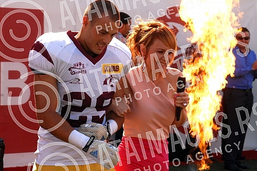 Final four Belgrade Europe Champions League odrzan na stadionu Vozdovac (TC Stadion) u Beograd. Prva polufinalna utakmica izmedju SBB Vukovi (Belgrade/Serbia) i London Blitz (Great Britain).