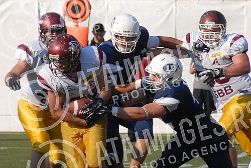 Final four Belgrade Europe Champions League odrzan na stadionu Vozdovac (TC Stadion) u Beograd. Prva polufinalna utakmica izmedju SBB Vukovi (Belgrade/Serbia) i London Blitz (Great Britain).