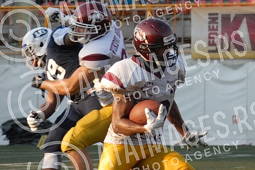 Final four Belgrade Europe Champions League odrzan na stadionu Vozdovac (TC Stadion) u Beograd. Prva polufinalna utakmica izmedju SBB Vukovi (Belgrade/Serbia) i London Blitz (Great Britain).