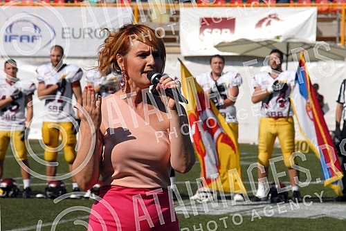 Final four Belgrade Europe Champions League odrzan na stadionu Vozdovac (TC Stadion) u Beograd. Prva polufinalna utakmica izmedju SBB Vukovi (Belgrade/Serbia) i London Blitz (Great Britain).