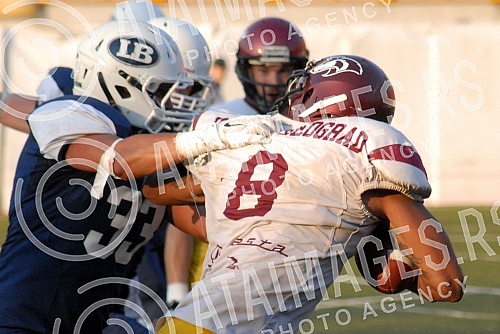 Final four Belgrade Europe Champions League odrzan na stadionu Vozdovac (TC Stadion) u Beograd. Prva polufinalna utakmica izmedju SBB Vukovi (Belgrade/Serbia) i London Blitz (Great Britain).