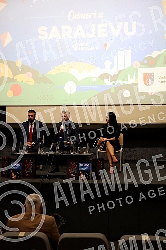 The press conference of the Tourist Board of Sarajevo Canton on the occasion of presenting the tourist offer of the city of Sarajevo and the promotion of vouchers intended for the vacation of health workers from Serbia in Sarajevo was held in the Hal