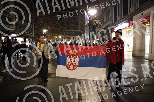Protest against the introduction of kovid passes in front of the National Assembly of Serbia.Protest protiv uvodjenja kovid propusnica ispred Narodne skupstine Srbije.