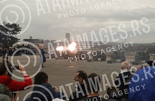 By order of the President of the Republic and Commander-in-Chief of the Serbian Army Aleksandar Vucic, members of the Serbian Army Guard today, on the occasion of marking February 15 - Statehood Day of the Republic of Serbia, on the Sava Plateau on K