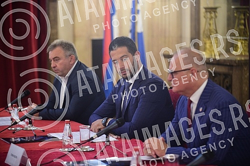 On the occasion of organizing the World Wrestling Championship, a press conference was held in the Old Palace.Povodom organizovanja Svetskog prvenstva u rvanju, u Starom dvoru odrzana je konferencija za medije. 