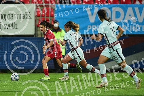 The women's A national team is playing a qualifying match for the 2023 World Cup against Portugal on field number 1 of the FSS Sports Center in Stara Pazova.Zenska A reprezentacije igra mec kvalifikacija za Svetsko prvenstvo 2023 protiv Portugalije