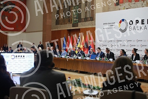 The Open Balkan Leaders' Summit was opened in the Palace of Serbia.U Palati Srbija otvoren je Samita lidera Otvorenog Balkana.