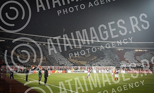 UEFA Europa League Round of 32 match between FK Crvena Zvezda (Serbia) and FC CSKA (Russia) held at Rajko Mitic stadium. Utakmica Lige Evrope izmedju FK Crvena Zvezda i FK CSKA Moskva odrzana na stadionu Rajko Mitic. 