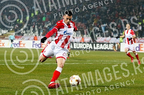 UEFA Europa League Round of 32 match between FK Crvena Zvezda (Serbia) and FC CSKA (Russia) held at Rajko Mitic stadium. Utakmica Lige Evrope izmedju FK Crvena Zvezda i FK CSKA Moskva odrzana na stadionu Rajko Mitic. 