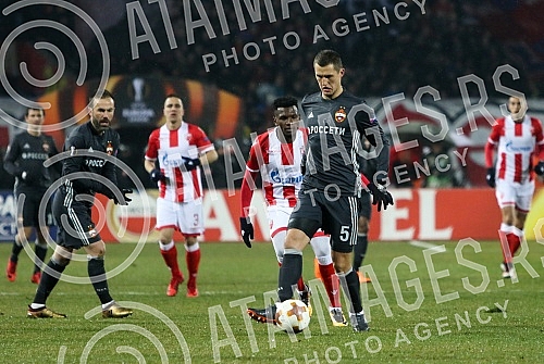 UEFA Europa League Round of 32 match between FK Crvena Zvezda (Serbia) and FC CSKA (Russia) held at Rajko Mitic stadium. Utakmica Lige Evrope izmedju FK Crvena Zvezda i FK CSKA Moskva odrzana na stadionu Rajko Mitic. 