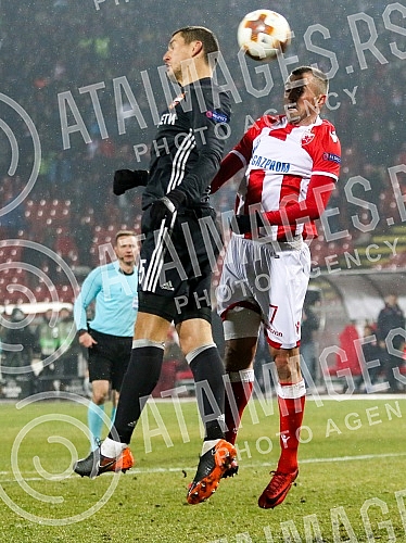 UEFA Europa League Round of 32 match between FK Crvena Zvezda (Serbia) and FC CSKA (Russia) held at Rajko Mitic stadium. Utakmica Lige Evrope izmedju FK Crvena Zvezda i FK CSKA Moskva odrzana na stadionu Rajko Mitic. 