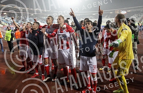 UEFA Europa League Round of 32 match between FK Crvena Zvezda (Serbia) and FC CSKA (Russia) held at Rajko Mitic stadium. Utakmica Lige Evrope izmedju FK Crvena Zvezda i FK CSKA Moskva odrzana na stadionu Rajko Mitic. 