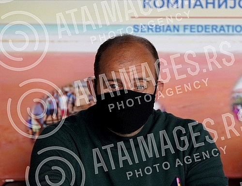 A press conference of the representatives of the Serbian federation of company sports, at which it was announced that they will go to the Summer company sports games in Greece in June. Konferencija za novinare predstavnika Srpske federacije kompani