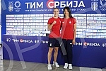 A press conference was held at Nikola Tesla Airport before the departure of karate player Jovana Prekovic and her coach Roksanda Atanasov to the Olympic Games in Tokyo.Na aerodromu Nikola Tesla odrzana je konferencija za medije pred polazak karatis
