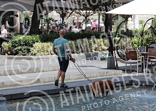 The tropical wave and great heat did not empty the center of Belgrade.Tropski talas i velike vrucine nisu ispraznile centar Beograda.