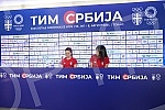 A press conference was held at Nikola Tesla Airport before the departure of karate player Jovana Prekovic and her coach Roksanda Atanasov to the Olympic Games in Tokyo.Na aerodromu Nikola Tesla odrzana je konferencija za medije pred polazak karatis