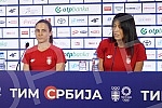 A press conference was held at Nikola Tesla Airport before the departure of karate player Jovana Prekovic and her coach Roksanda Atanasov to the Olympic Games in Tokyo.Na aerodromu Nikola Tesla odrzana je konferencija za medije pred polazak karatis