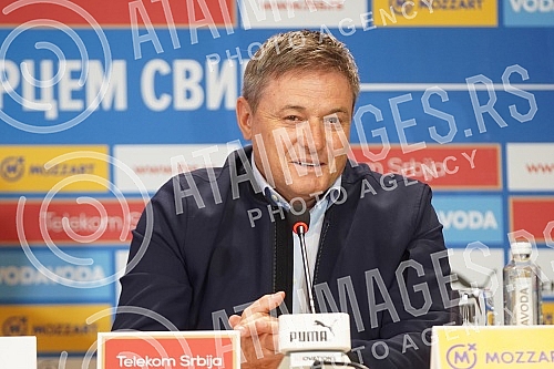 Press conference of the selector of the A team of the Serbian national football team Dragan Stojkovic on the occasion of the announcement of the list of players he is counting on in the upcoming two matches (Qatar, friendly, November 11 Rajko Mitic S