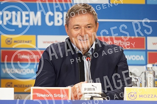 Press conference of the selector of the A team of the Serbian national football team Dragan Stojkovic on the occasion of the announcement of the list of players he is counting on in the upcoming two matches (Qatar, friendly, November 11 Rajko Mitic S