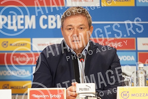 Press conference of the selector of the A team of the Serbian national football team Dragan Stojkovic on the occasion of the announcement of the list of players he is counting on in the upcoming two matches (Qatar, friendly, November 11 Rajko Mitic S