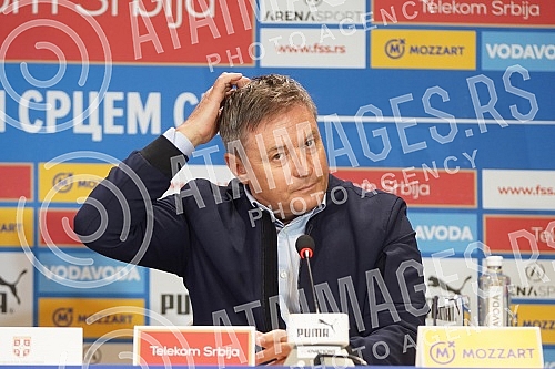 Press conference of the selector of the A team of the Serbian national football team Dragan Stojkovic on the occasion of the announcement of the list of players he is counting on in the upcoming two matches (Qatar, friendly, November 11 Rajko Mitic S