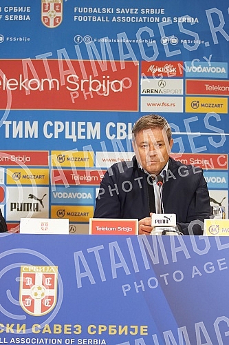 Press conference of the selector of the A team of the Serbian national football team Dragan Stojkovic on the occasion of the announcement of the list of players he is counting on in the upcoming two matches (Qatar, friendly, November 11 Rajko Mitic S
