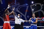 2021 Olympic Boxing World Championships - Stark Arena. Finals, Heavyweight (92kg), Julio La Cruz Peraza (CUB) (RED) vs Aziz Abbes Mouhiidine (ITA). Svetsko prvenstvo u olimpijskom boksu 2021 - Stark arena.